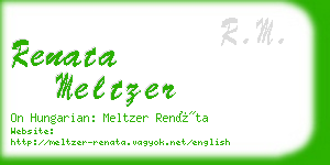 renata meltzer business card